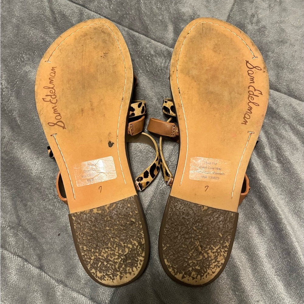 Sam Edelman Giana Sandal Animal Print, Size 7, EUC - Picture 9 of 9